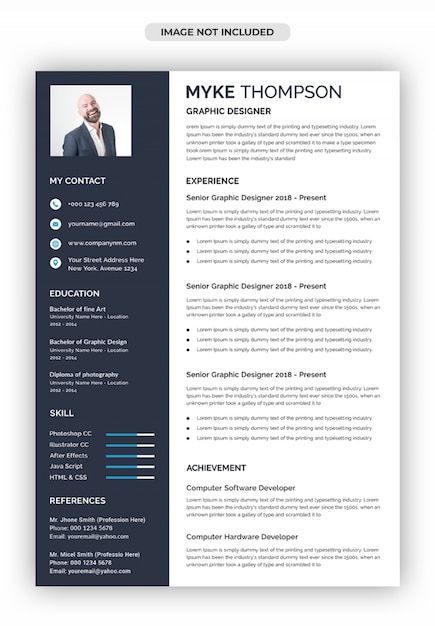 Plantilla de curriculum vitae profesional