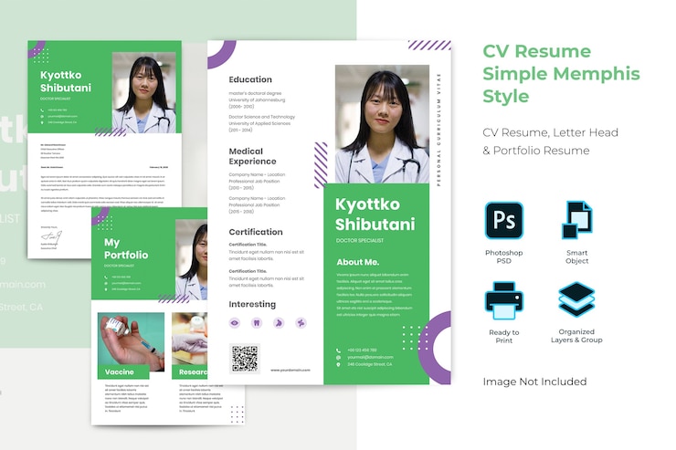 PSD plantilla de curriculum vitae