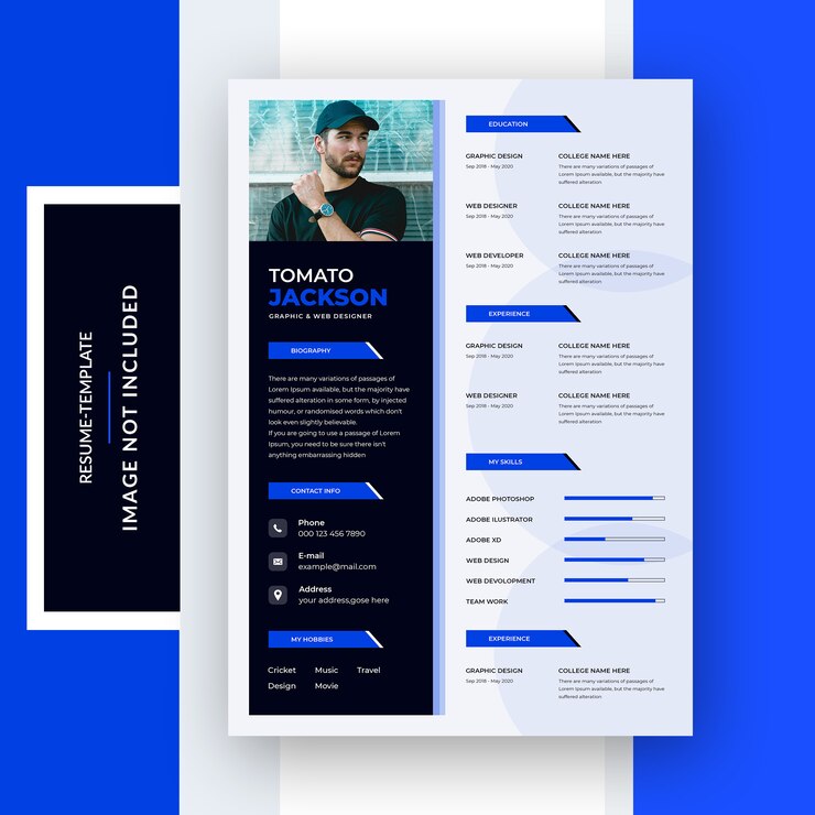 PSD plantilla del curriculum vitae