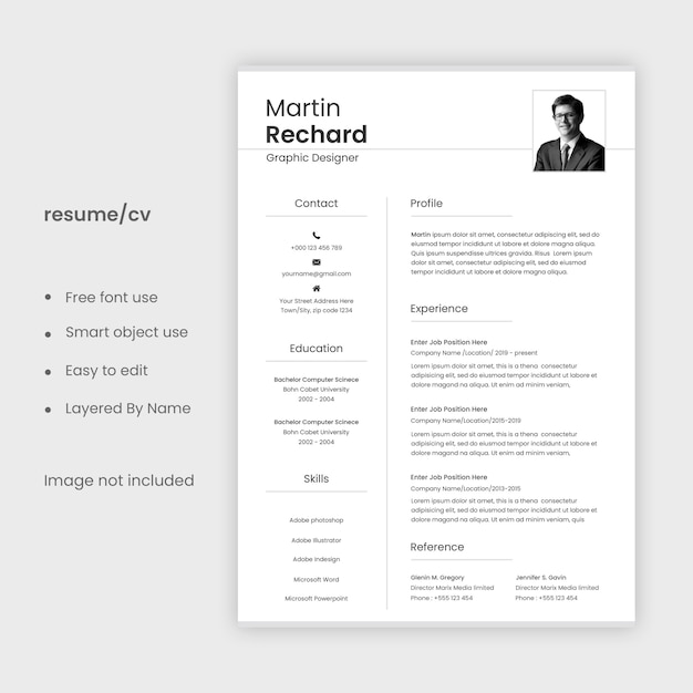 Plantilla del curriculum vitae