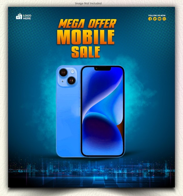 plantilla de diseño de anuncios de venta de teléfonos móviles inteligentes