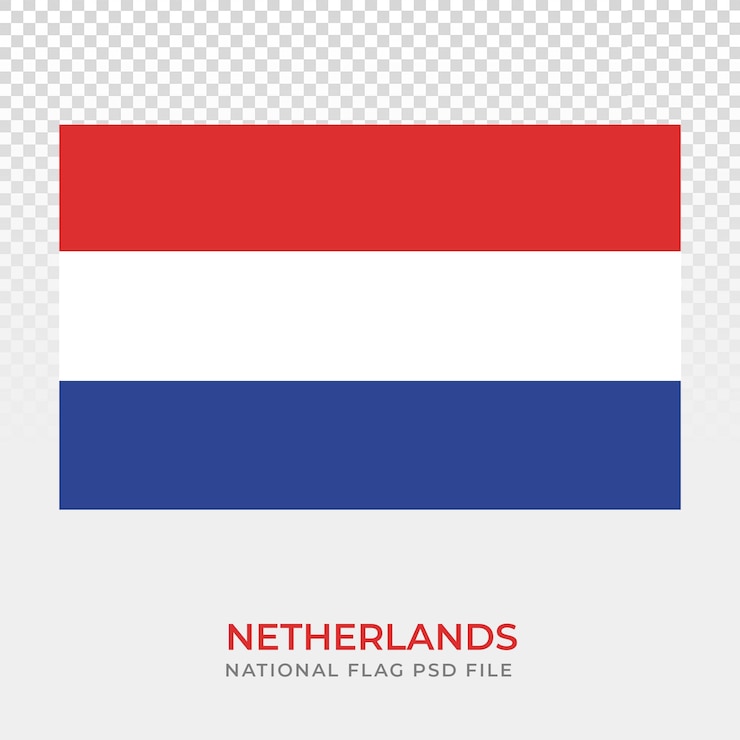 PSD plantilla de diseño de bandera nacional de países bajos