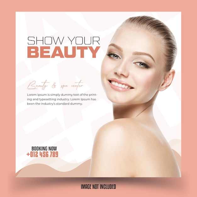 Plantilla de diseño de banner de belleza