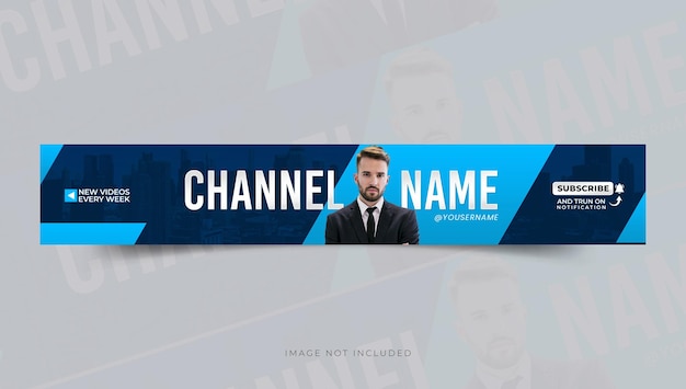 plantilla de diseño de banner de canal de YouTube