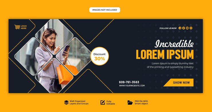PSD plantilla de diseño de banner de comercio electrónico