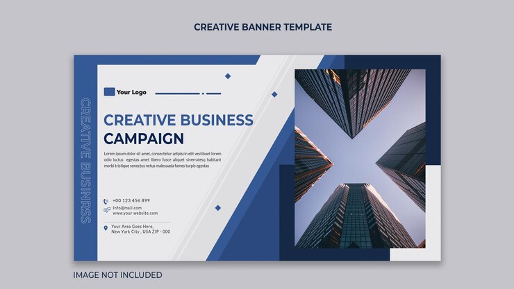 Plantilla de diseño de banner creativo