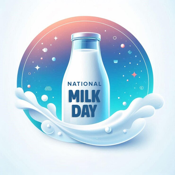 PSD plantilla de diseño de banner cuadrado para el día nacional de la leche