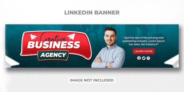 Plantilla de diseño de banner de linkedin de negocios