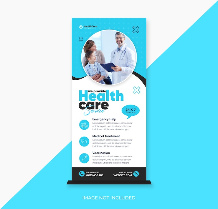 PSD plantilla de diseño de banner médico para el cuidado de la salud