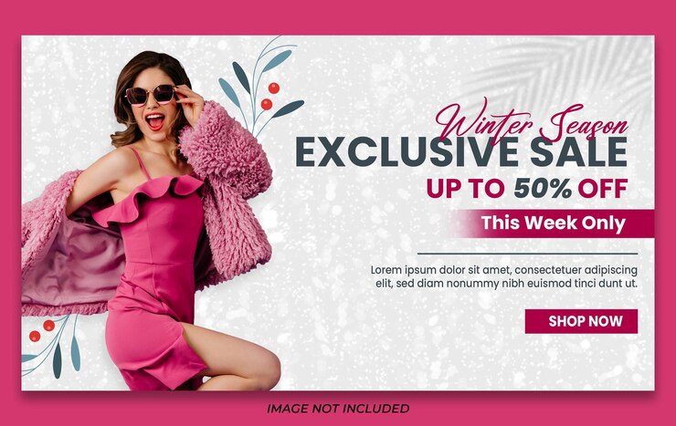 PSD plantilla de diseño de banner de moda