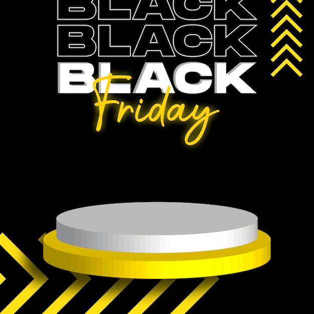 plantilla de diseño de banner de venta de descuento y publicación de redes sociales de viernes negro de PSD