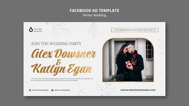 plantilla de diseño de boda plana