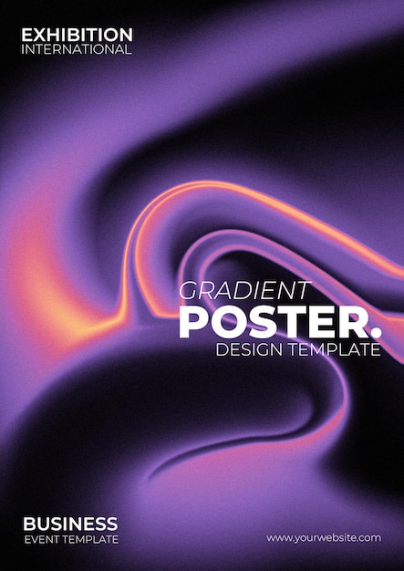 plantilla de diseño de cartel de gradiente