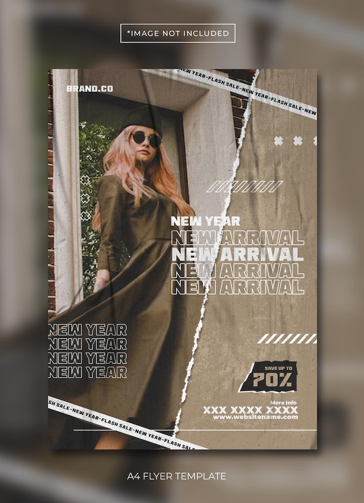 PSD plantilla de diseño de cartel de promoción de venta de año nuevo
