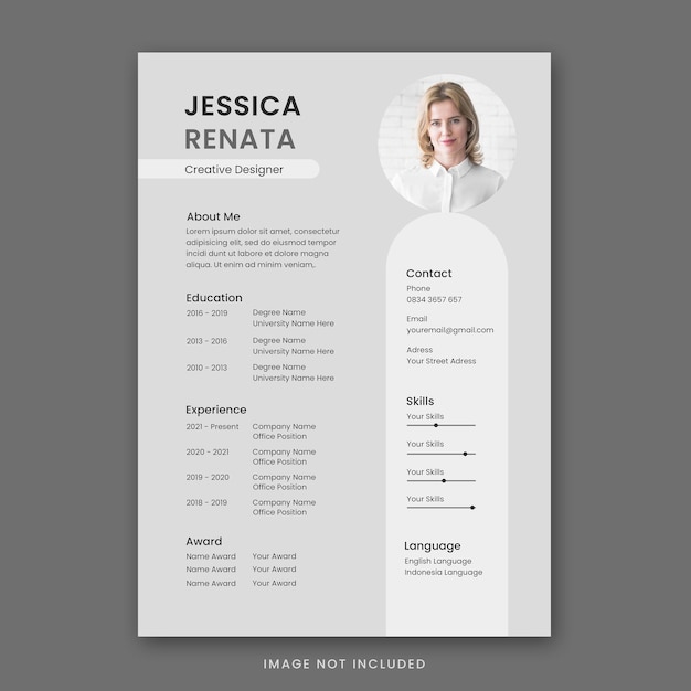 plantilla de diseño de cv moderno profesional