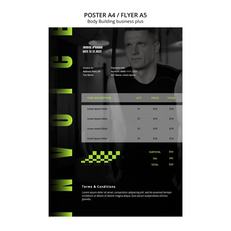 PSD plantilla de diseño deportivo degradado
