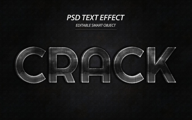 Plantilla de diseño de efecto de texto crack