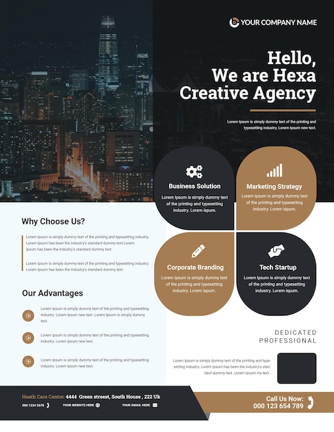 plantilla de diseño de folleto corporativo