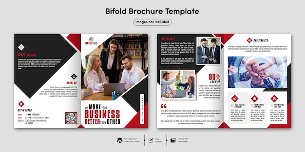 Plantilla de diseño de folleto plegable de negocios corporativos