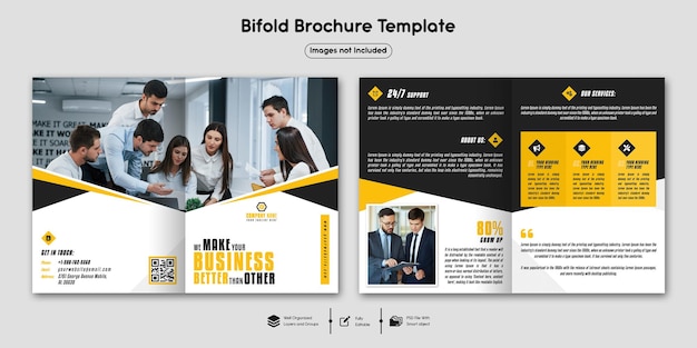 Plantilla de diseño de folleto plegable de negocios corporativos