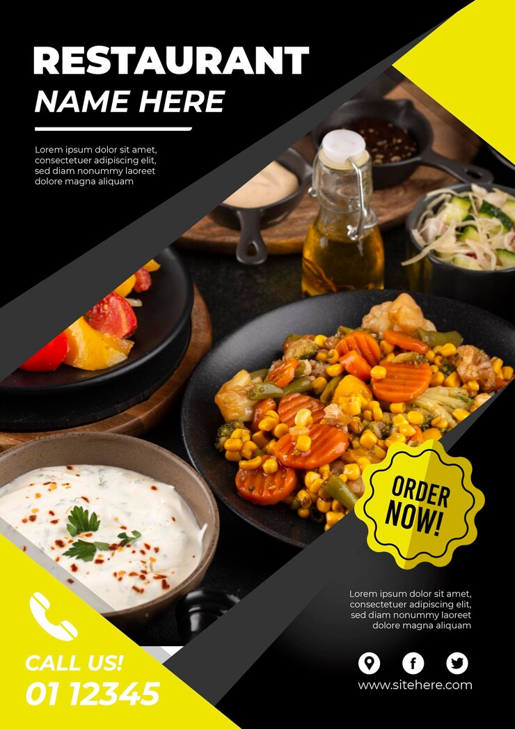 PSD plantilla de diseño de folletos de comida rápida psd gratuita