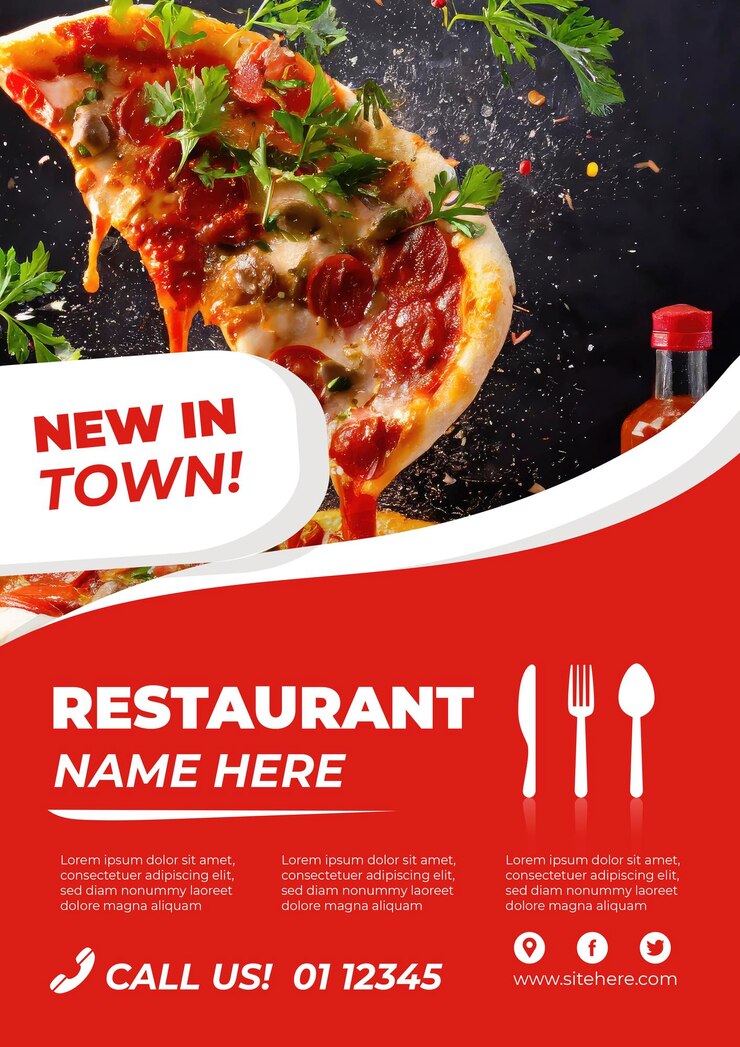 PSD plantilla de diseño de folletos de comida rápida psd gratuita
