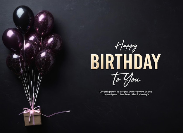 plantilla de diseño de fondo de banner de cumpleaños de Psd