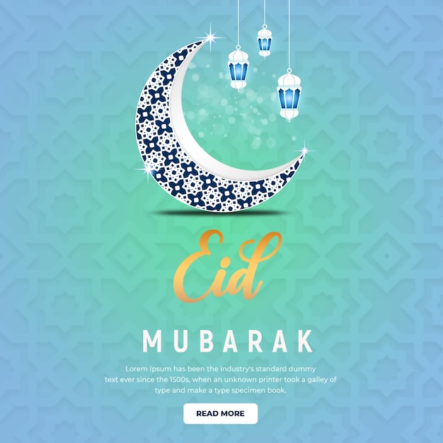 plantilla de diseño gratuita de Eid Mubarak