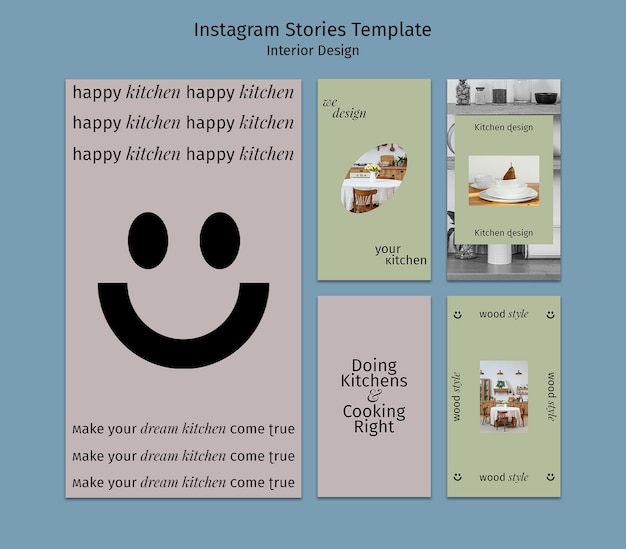 PSD plantilla de diseño de historias de instagram de diseño de interiores