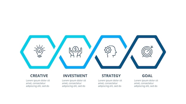 Plantilla de diseño infográfico. Concepto de negocio con 4 opciones, piezas, pasos o procesos.