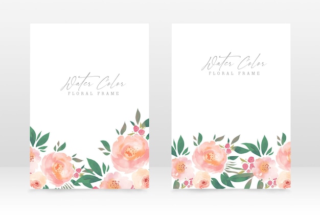 Plantilla de diseño de invitación de celebración de boda y fiesta de estilo clásico de acuarela