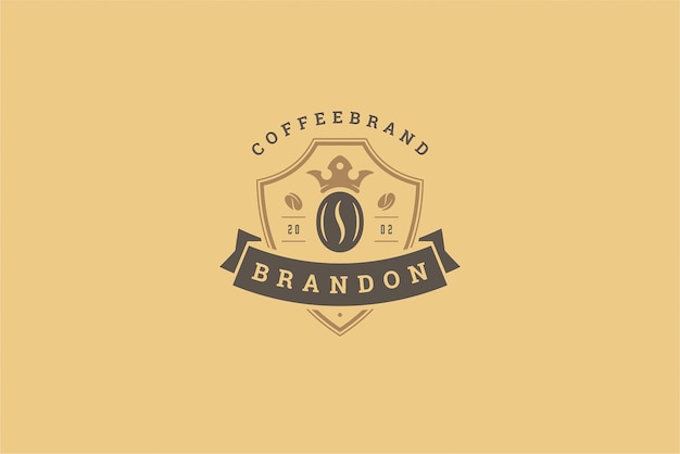 Plantilla de diseño de logo de cafetería