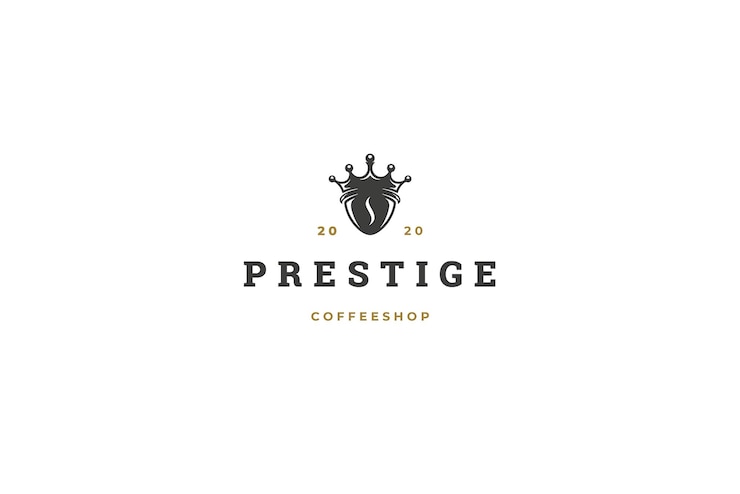 PSD plantilla de diseño del logotipo de la cafetería