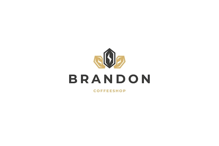 PSD plantilla de diseño del logotipo de la cafetería