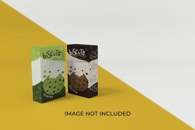 PSD plantilla de diseño de maqueta de empaque snack de alta calidad