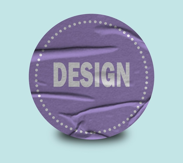 plantilla de diseño de maqueta de pegatina PSD