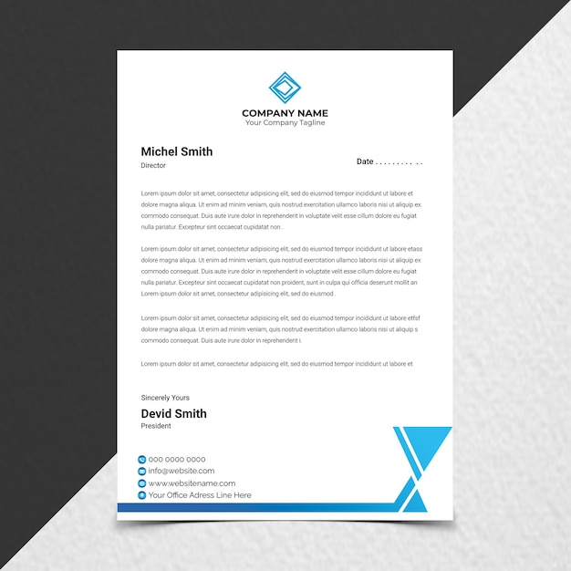 Plantilla de diseño de membrete corporativo moderno creativo