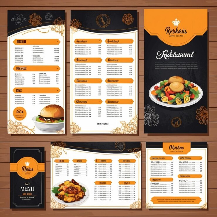 PSD plantilla de diseño de menú de restaurante