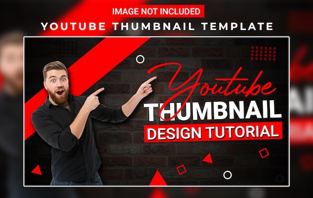 La plantilla de diseño de miniaturas de video de Psd Youtube es moderna y editable
