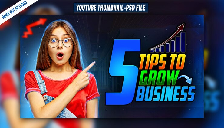 PSD plantilla de diseño de miniaturas de youtube empresarial psd