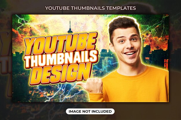 Plantilla de diseño de miniaturas de youtube psd