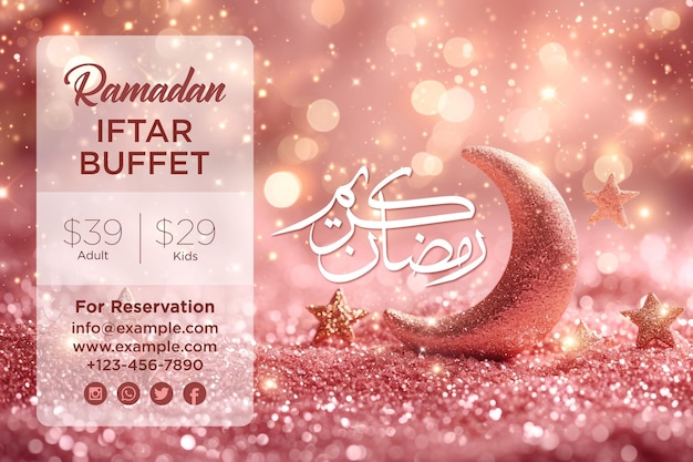plantilla de diseño de pancartas de buffet de Ramadán