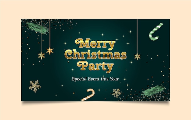 plantilla de diseño de pancartas navideñas