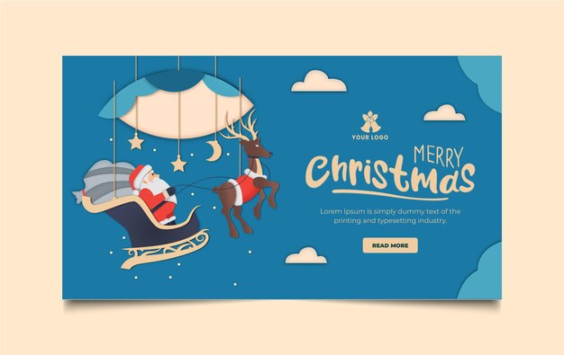 PSD plantilla de diseño de pancartas navideñas