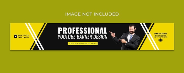 PSD plantilla de diseño de portada de banner profesional de youtube