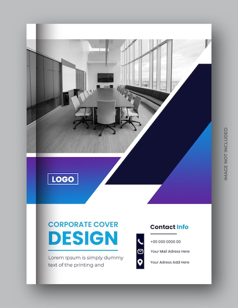 PSD plantilla de diseño de portada de libro de informe anual de negocios corporativos