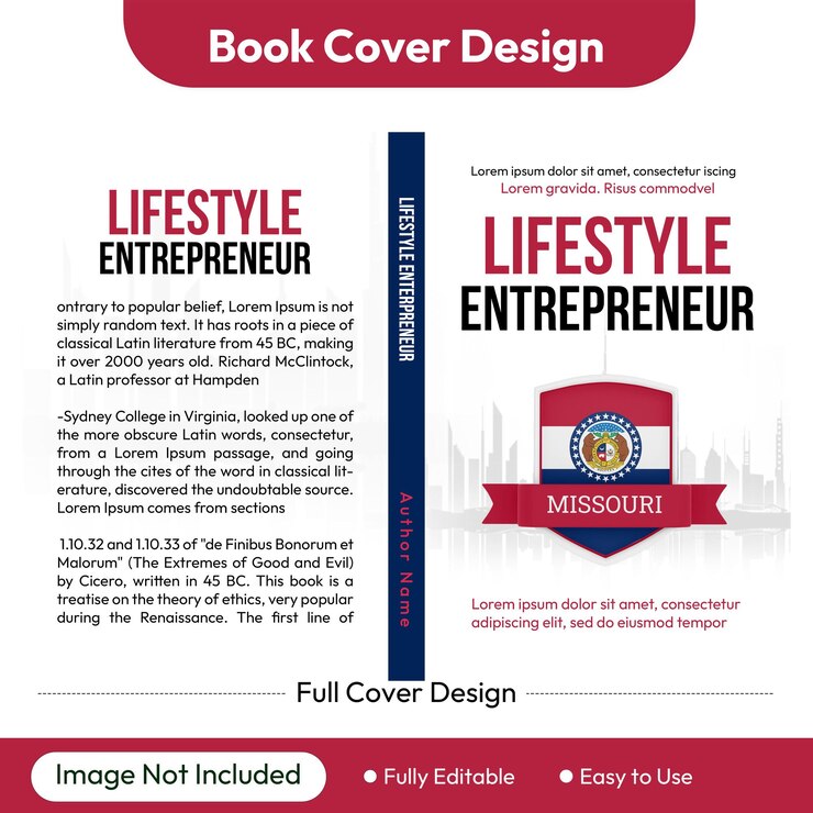plantilla de diseño de portada de libro PSD