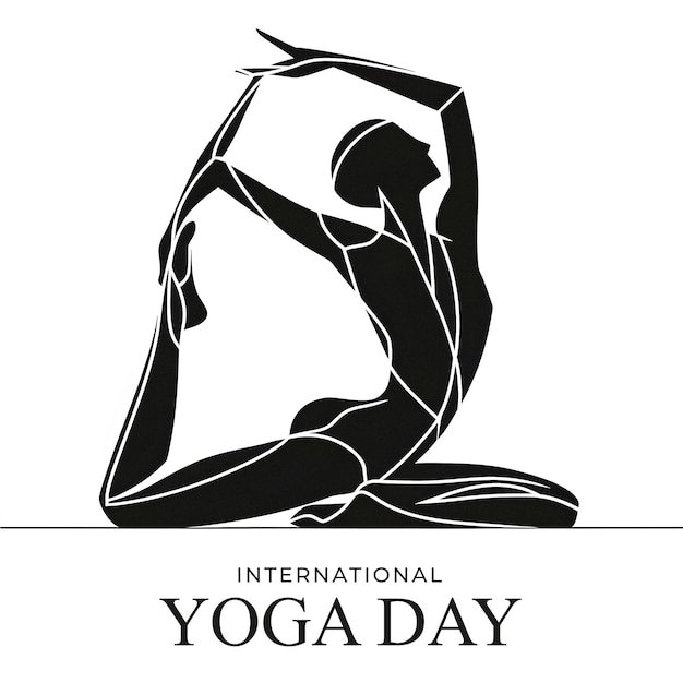 Plantilla de diseño de post del día internacional del yoga de psd
