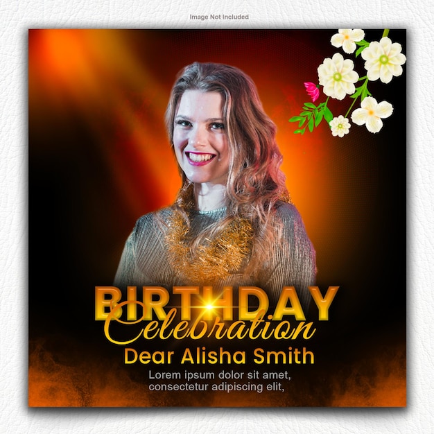 plantilla de diseño de póster de celebración de cumpleaños