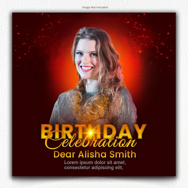 plantilla de diseño de póster de celebración de cumpleaños